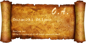 Oszaczki Atlasz névjegykártya